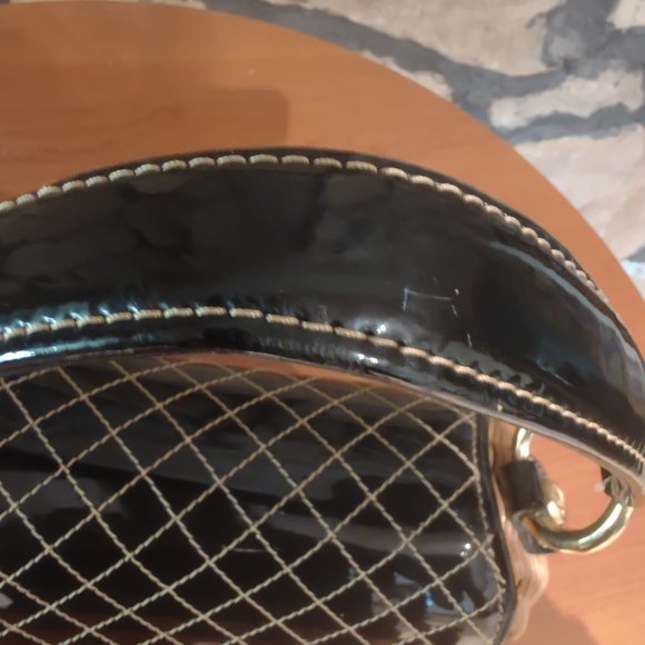 Eric Javits Embossed-Trimmed Wicker Handle Bag * Preowned * - Picture 10 of 13